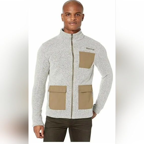 Marmot Men's Gilcrest Upcycle Wool Blend Sweater Jacket NWT sz Large - Picture 8 of 10